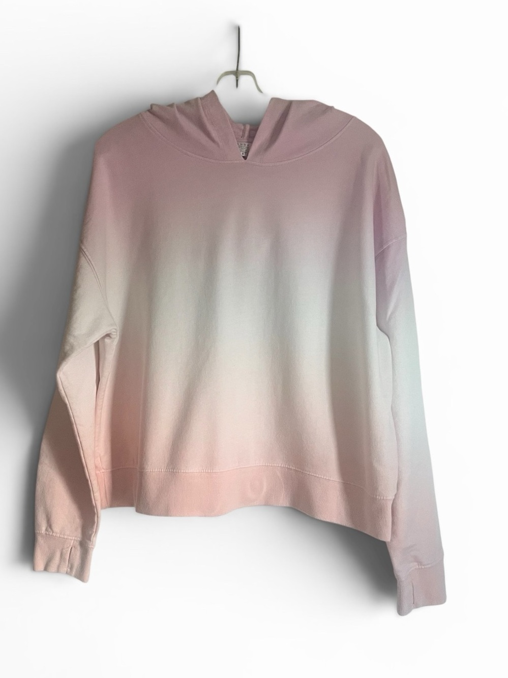 Danskin Pink to Cream Ombre Hooded Pullover- Size L